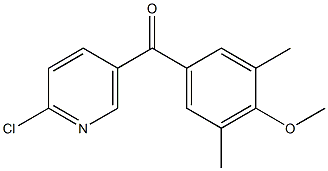 2-CHLORO-5-(3,5-DIMETHYL-4-METHOXYBENZOYL)PYRIDINE Struktur