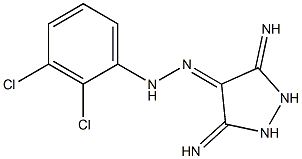 3,5-DIIMINOPYRAZOLIDIN-4-ONE (2,3-DICHLOROPHENYL)HYDRAZONE Struktur