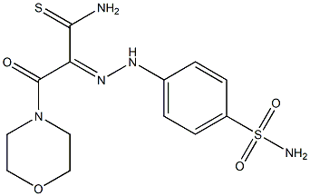 (2Z)-2-{[4-(AMINOSULFONYL)PHENYL]HYDRAZONO}-3-MORPHOLIN-4-YL-3-OXOPROPANETHIOAMIDE Struktur