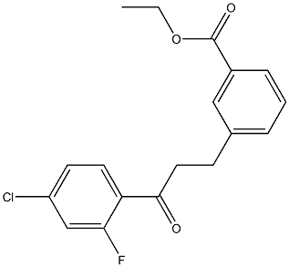 3-(3-CARBOETHOXYPHENYL)-4'-CHLORO-2'-FLUOROPROPIOPHENONE Struktur