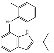 (2-TERT-BUTYL-1H-INDOL-7-YL)-(2-FLUORO-PHENYL)-AMINE Struktur