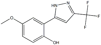 5-(2-HYDROXY-5-METHOXYPHENYL)-3-(TRIFLUOROMETHYL)PYRAZOLE Struktur