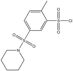 2-METHYL-5-(PIPERIDIN-1-YLSULFONYL)BENZENESULFONYL CHLORIDE Struktur