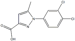 1-(3,4-DICHLORO-PHENYL)-5-METHYL-1H-PYRAZOLE-3-CARBOXYLIC ACID Struktur