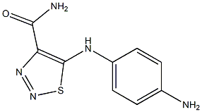 5-[(4-AMINOPHENYL)AMINO]-1,2,3-THIADIAZOLE-4-CARBOXAMIDE Struktur