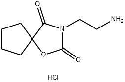 3-(2-AMINO-ETHYL)-1-OXA-3-AZA-SPIRO[4.4]NONANE-2,4-DIONE HYDROCHLORIDE Struktur