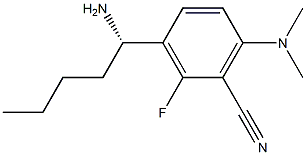 3-((1S)-1-AMINOPENTYL)-6-(DIMETHYLAMINO)-2-FLUOROBENZENECARBONITRILE Struktur