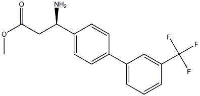 METHYL (3R)-3-AMINO-3-(4-[3-(TRIFLUOROMETHYL)PHENYL]PHENYL)PROPANOATE Struktur