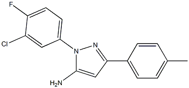 1-(3-CHLORO-4-FLUOROPHENYL)-3-P-TOLYL-1H-PYRAZOL-5-AMINE Struktur