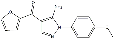 (5-AMINO-1-(4-METHOXYPHENYL)-1H-PYRAZOL-4-YL)(FURAN-2-YL)METHANONE Struktur