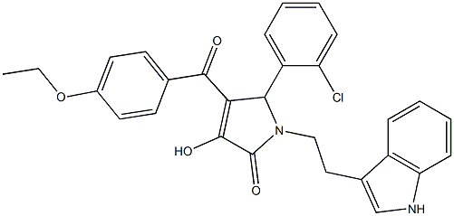 1-(2-(1H-INDOL-3-YL)ETHYL)-5-(2-CHLOROPHENYL)-4-(4-ETHOXYBENZOYL)-3-HYDROXY-1H-PYRROL-2(5H)-ONE Struktur