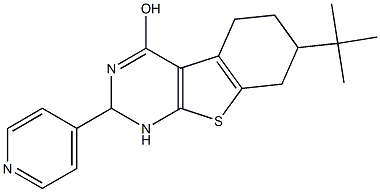 7-TERT-BUTYL-2-PYRIDIN-4-YL-1,2,5,6,7,8-HEXAHYDRO[1]BENZOTHIENO[2,3-D]PYRIMIDIN-4-OL Struktur