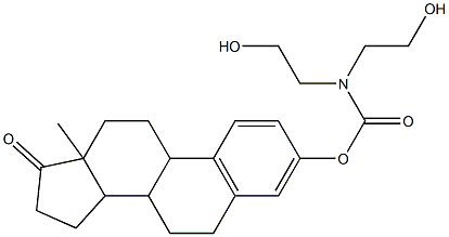 BIS-(2-HYDROXY-ETHYL)-CARBAMIC ACID 13-METHYL-17-OXO-7,8,9,11,12,13,14,15,16,17-DECAHYDRO-6H-CYCLOPENTA[A]PHENANTHREN-3-YL ESTER Struktur