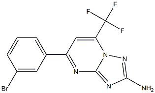 5-(3-BROMOPHENYL)-7-(TRIFLUOROMETHYL)[1,2,4]TRIAZOLO[1,5-A]PYRIMIDIN-2-AMINE Struktur