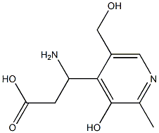 3-AMINO-3-(2-METHYL-3-HYDROXY-5-HYDROXYMETHYLPYRIDIN-4-YL)-PROPIONIC ACID Struktur