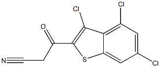 3-(3,4,6-TRICHLOROBENZO[B]THIOPHEN-2-YL)-3-OXOPROPANENITRILE Struktur