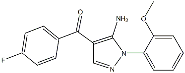 (5-AMINO-1-(2-METHOXYPHENYL)-1H-PYRAZOL-4-YL)(4-FLUOROPHENYL)METHANONE Struktur