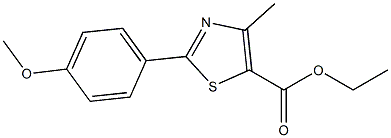 ETHYL 2-(4-METHOXYPHENYL)-4-METHYLTHIAZOLE-5-CARBOXYLATE Struktur