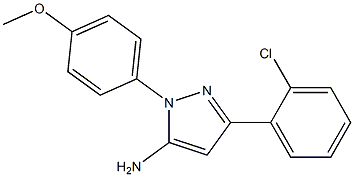 3-(2-CHLOROPHENYL)-1-(4-METHOXYPHENYL)-1H-PYRAZOL-5-AMINE Struktur