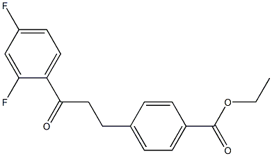 3-(4-CARBOETHOXYPHENYL)-2',4'-DIFLUOROPROPIOPHENONE Struktur