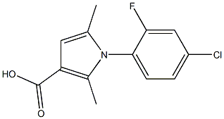 1-(4-CHLORO-2-FLUOROPHENYL)-2,5-DIMETHYL-1H-PYRROLE-3-CARBOXYLIC ACID Struktur