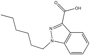 1-N-HEXYLINDAZOLE-3-CARBOXYLIC ACID Struktur