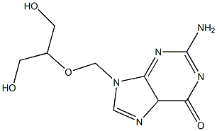 2-AMINO-9-(2-HYDROXY-1-HYDROXYMETHYL-ETHOXYMETHYL)-5,9-DIHYDRO-PURIN-6-ONE Struktur