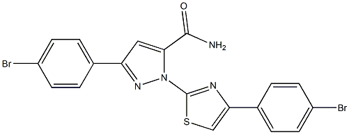 3-(4-BROMOPHENYL)-1-[4-(4-BROMOPHENYL)-1,3-THIAZOL-2-YL]-1H-PYRAZOL-5-YLFORMAMIDE Struktur