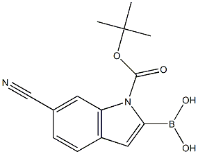 1-(TERT-BUTOXYCARBONYL)-6-CYANO-1H-INDOL-2-YLBORONIC ACID Struktur