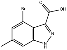 4-BROMO-6-METHYL-3-(1H)INDAZOLE CARBOXYLIC ACID Struktur