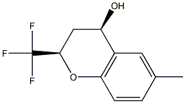 CIS-6-METHYL-2-(TRIFLUOROMETHYL)CHROMANE-4-OL Struktur