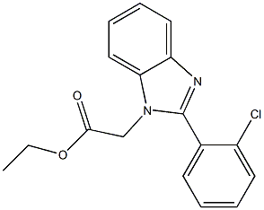 [2-(2-CHLORO-PHENYL)-BENZOIMIDAZOL-1-YL]-ACETIC ACID ETHYL ESTER Struktur