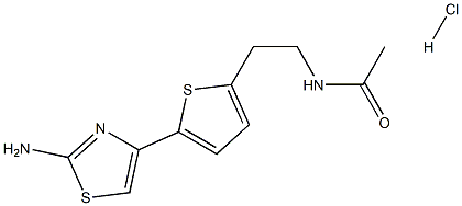 N-[2-[5-(2-AMINO-1,3-THIAZOL-4-YL)THIEN-2-YL]ETHYL]ACETAMIDE HYDROCHLORIDE Struktur