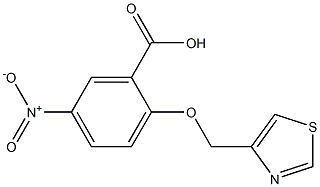 5-NITRO-2-(1,3-THIAZOL-4-YLMETHOXY)BENZOIC ACID Struktur