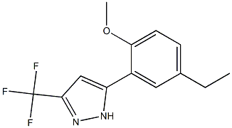 5-(5-ETHYL-2-METHOXYPHENYL)-3-(TRIFLUOROMETHYL)-1H-PYRAZOLE Struktur