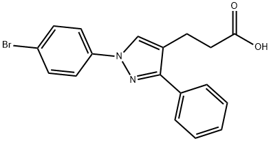 1-(4-BROMOPHENYL)-3-PHENYLPYRAZOLE-4-PROPIONIC ACID Struktur