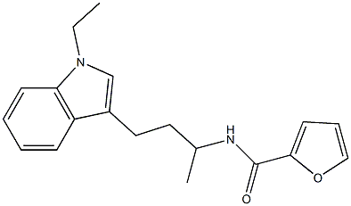 N-[3-(1-ETHYL-1H-INDOL-3-YL)-1-METHYLPROPYL]-2-FURAMIDE Struktur