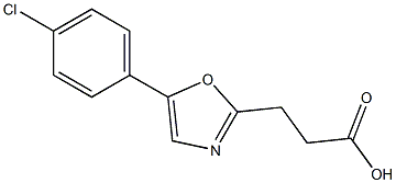 5-(4-CHLOROPHENYL)OXAZOLE-2-PROPIONIC ACID Struktur