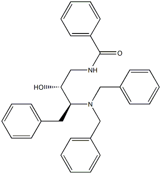 (2R,3S)-N-(3-DIBENZYLAMINO-2-HYDROXY-4-PHENYLBUTYL)BENZAMIDE Struktur