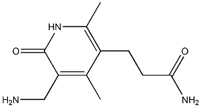 3-[5-(AMINOMETHYL)-2,4-DIMETHYL-6-OXO-1,6-DIHYDROPYRIDIN-3-YL]PROPANAMIDE Struktur