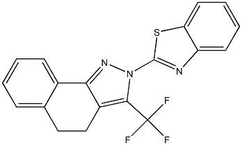 2-(1,3-BENZOTHIAZOL-2-YL)-3-(TRIFLUOROMETHYL)-4,5-DIHYDRO-2H-BENZO[G]INDAZOLE Struktur