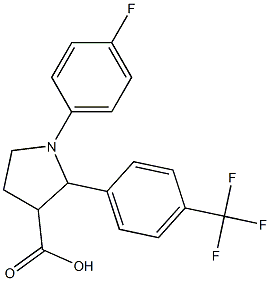 1-(4-FLUOROPHENYL)-2-(4-(TRIFLUOROMETHYL)PHENYL)PYRROLIDINE-3-CARBOXYLIC ACID Struktur