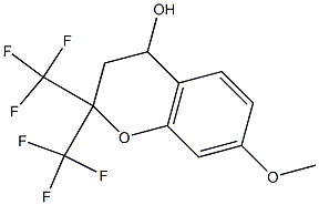 7-METHOXY-2,2-BIS(TRIFLUOROMETHYL)CHROMANE-4-OL Struktur