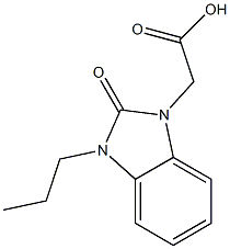 (2-OXO-3-PROPYL-2,3-DIHYDRO-1H-BENZIMIDAZOL-1-YL)ACETIC ACID Struktur