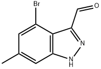 4-BROMO-6-METHYL-3-(1H)INDAZOLE CARBOXALDEHYDE Struktur