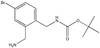 TERT-BUTYL 2-(AMINOMETHYL)-4-BROMOBENZYLCARBAMATE Struktur