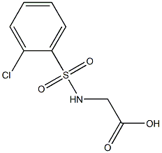 [[(2-CHLOROPHENYL)SULFONYL]AMINO]ACETIC ACID Struktur