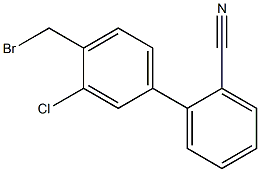 4'-BROMOMETHYL-3'-CHLORO-1,1'-BIPHENYL-2-CARBONITRILE Struktur