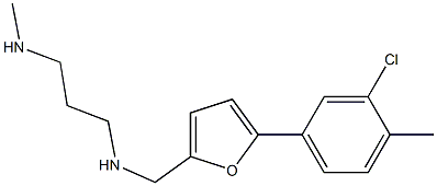 N1-((5-(3-CHLORO-4-METHYLPHENYL)-2-FURYL)METHYL)-N3-METHYLPROPANE-1,3-DIAMINE Struktur