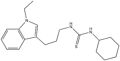 N-CYCLOHEXYL-N'-[3-(1-ETHYL-1H-INDOL-3-YL)PROPYL]THIOUREA Struktur